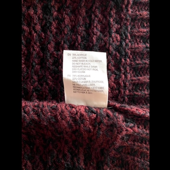 Eclipse long sleeve oversized sweater, size S, colour Maroon - Picture 8 of 9